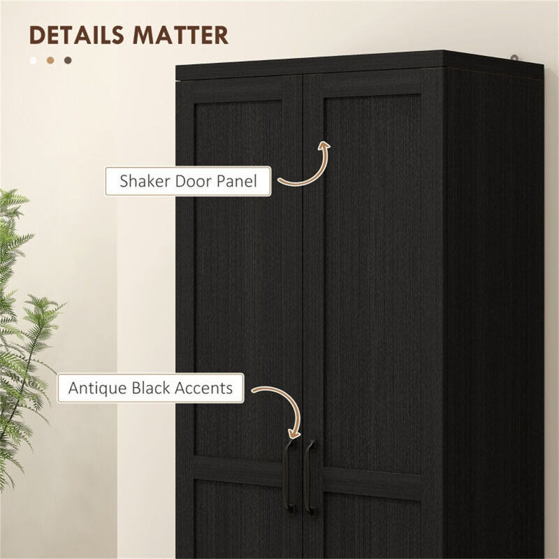 Multi-Purpose Kitchen Cabinet with Adjustable Shelves and Storage Drawers