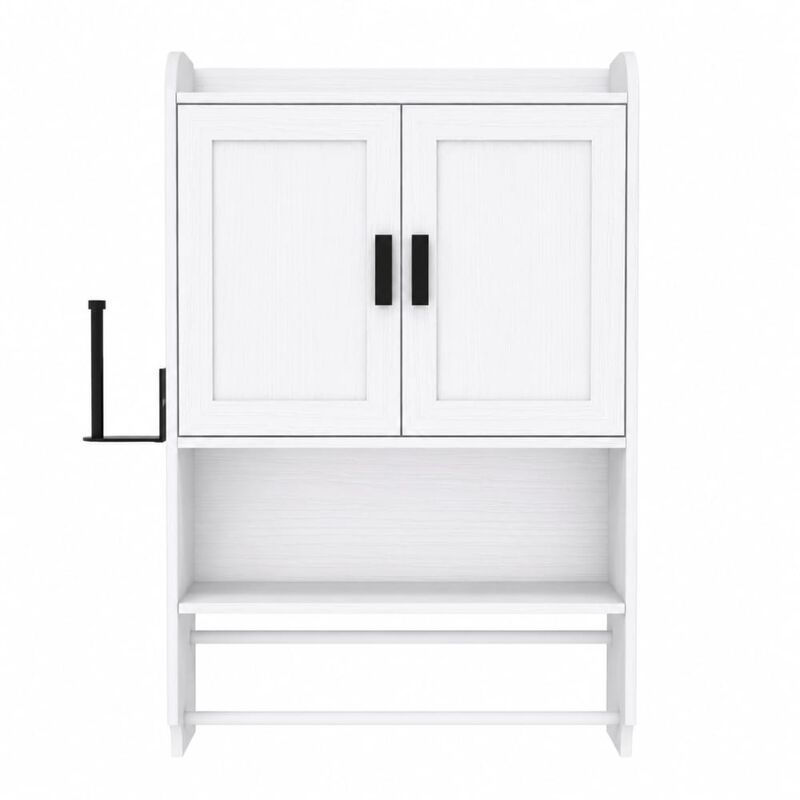 ELEMENT ACE Wall Mounted Bathroom Cabinet with Doors, Adjustable Shelf, Towel Bar, Paper Holder, Over Toilet Medicine Organizer image number 0
