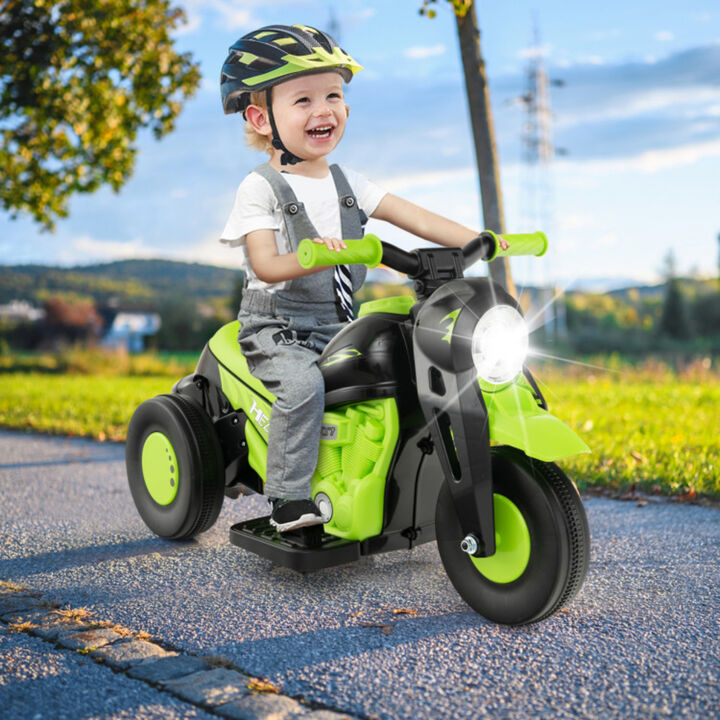 Kids 6V Electric Motorcycle Ride On Toy with Bubble Maker and Sound Effects