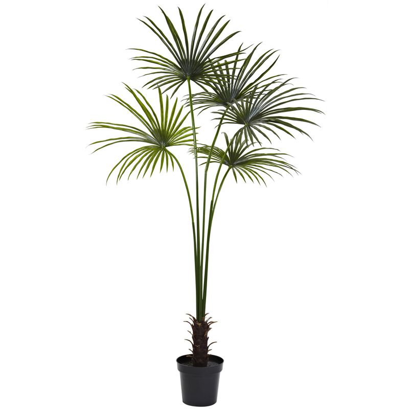 Hivvago 7 Feet Fan Palm Tree UV Resistant (Indoor/Outdoor)