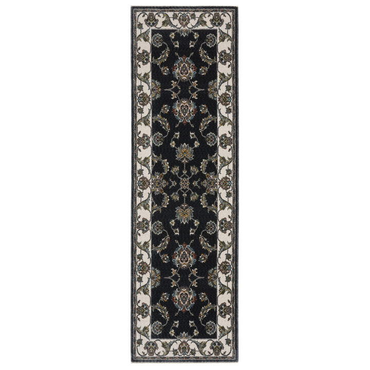 HomeRoots Oriental Runner Rug With Fringe