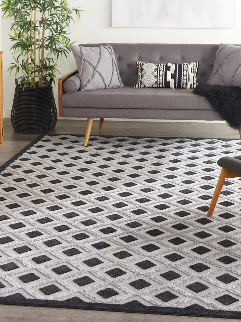 Aloha ALH26 Black/White 9' x 12' Rug