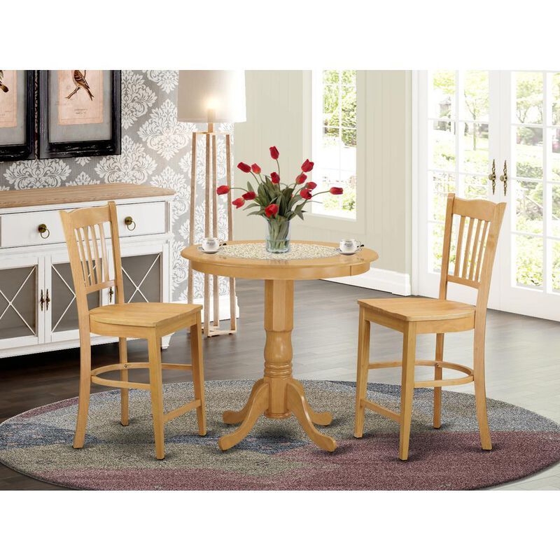 3 Pc counter height Dining room set - high top Table and 2 bar stools.