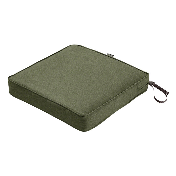 Classic Accessories Montlake FadeSafe Water-Resistant 19 x 19 x 3 Inch Outdoor Chair Cushion, Heather Fern Green, Outdoor Chair Cushions, Patio Chair Cushions, Patio Cushions
