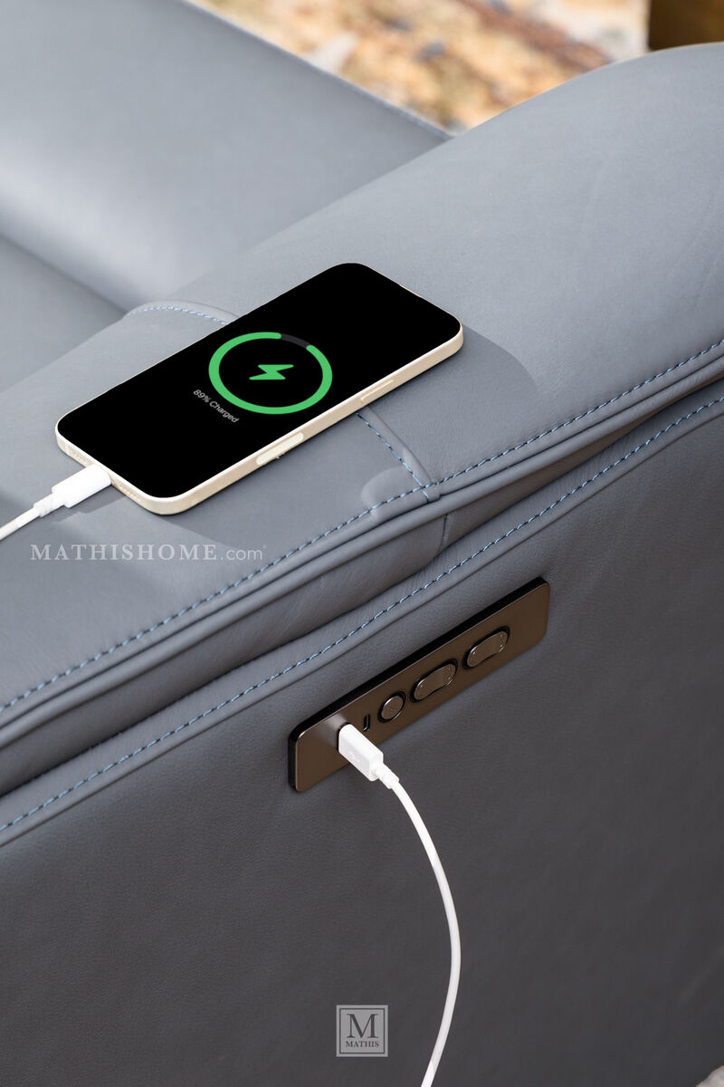 Oslo Power Leather Sofa image number 6