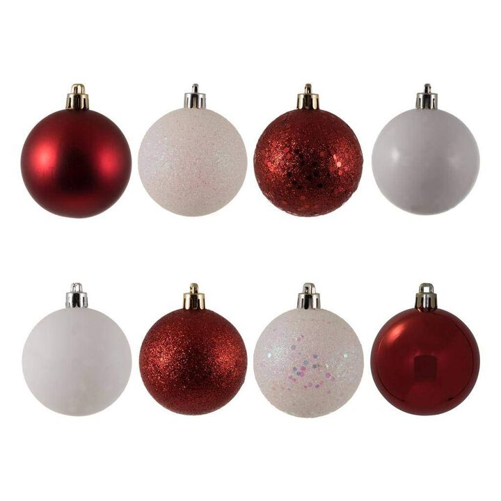 Vickerman 24ct Candy Cane Shatterproof 4-Finish Christmas Ball Ornaments 2.5" (60mm)