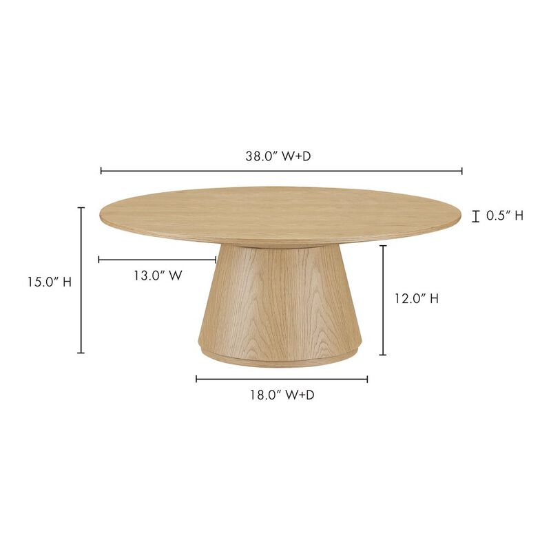 Moe's Home Collection Otago Coffee Table Natural Oak