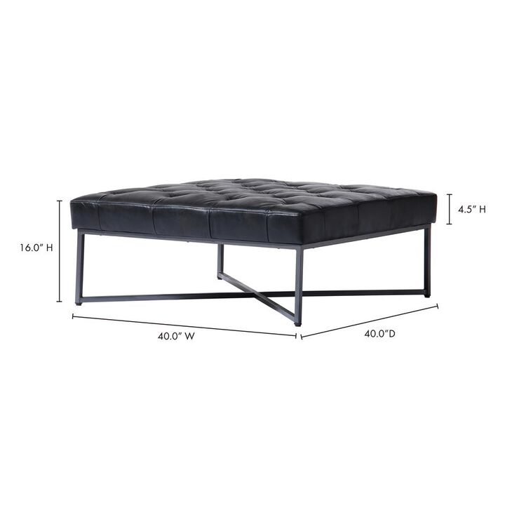 Moe's Home Collection Thad Ottoman Black