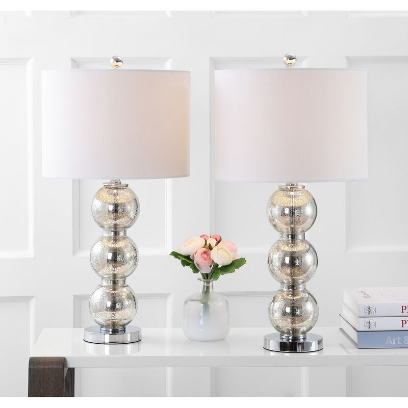 Bella Glass Triple Sphere LED Table Lamp (Set of 2)