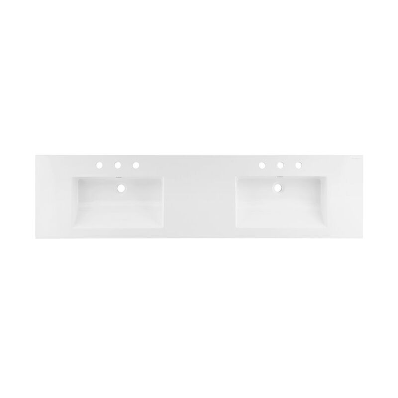72 Double, Freestanding, Open Shelf, Matte Black Metal Frame Bathroom Vanity image number 9