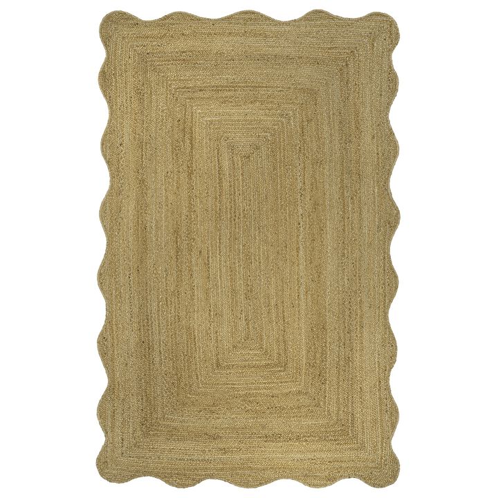 Seaside Cottage Scallop Edge Jute Area Rug