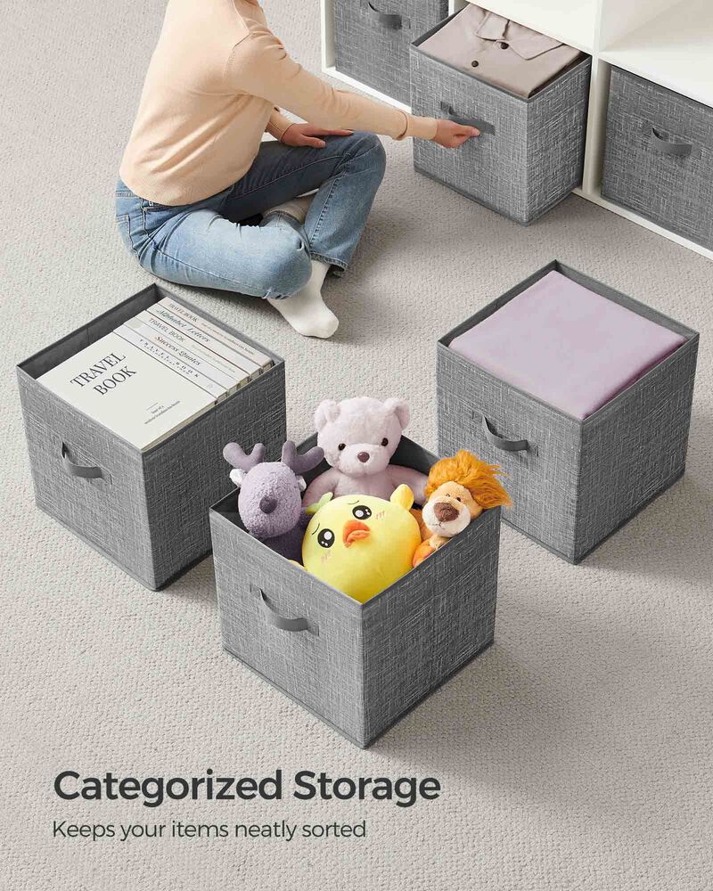 Set of 8 Storage Cubes for Versatile Organization and Space-Saving Storage
