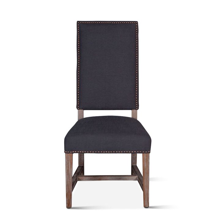 World Interiors Dani High Back Formal Dining Chair in Charcoal