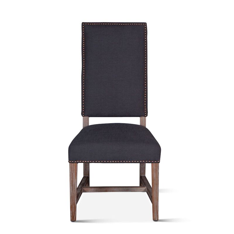 World Interiors Dani High Back Formal Dining Chair in Charcoal
