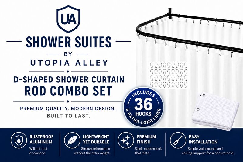 Shower Suites By D-Shaped Shower Curtain Rod image number 1