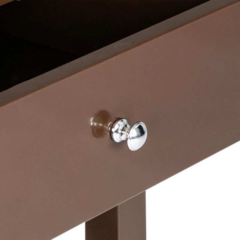 Two-Layer Bedside Table Coffee Table with Drawer for Storage & Modern Home Decor