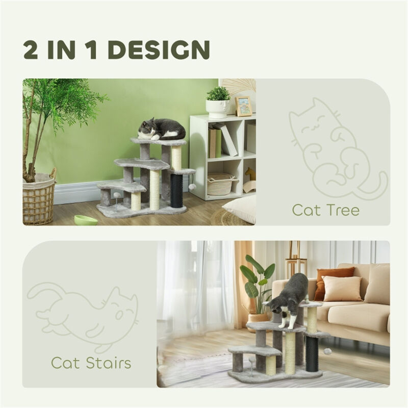 Multi-Level Cat Tree Tower with Scratching Posts, Hammock & Cozy Perches for Indoor Cats image number 4