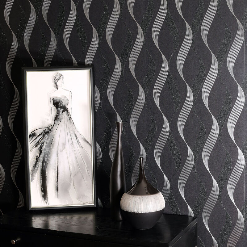 Wilhelmina Black Ribbon Wallpaper image number 4