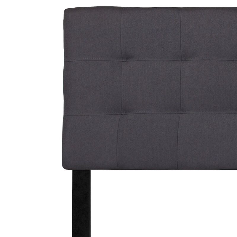 Flash Furniture Tufted Upholstered King Size Headboard in Dark Gray Fabric image number 3