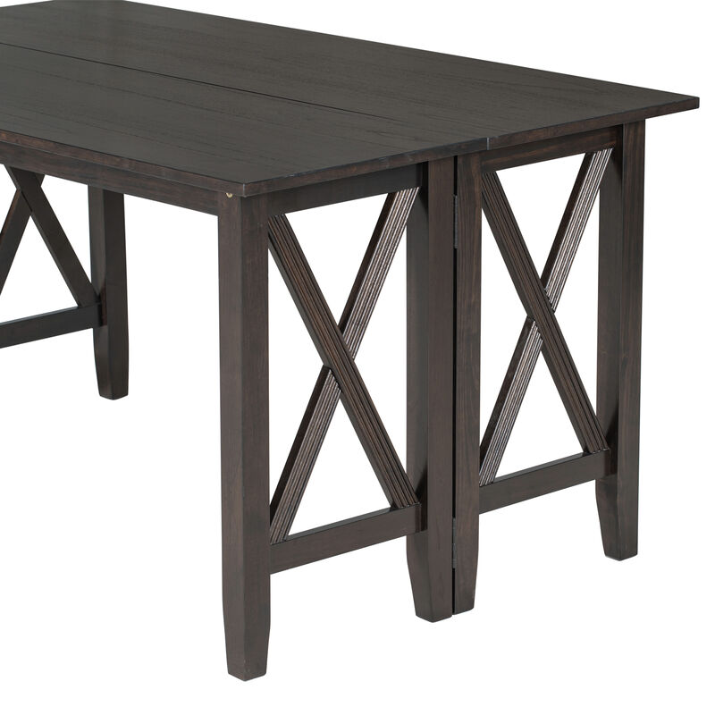 Merax  6-Piece Solid Wood  Family Dining Table Chiars Set