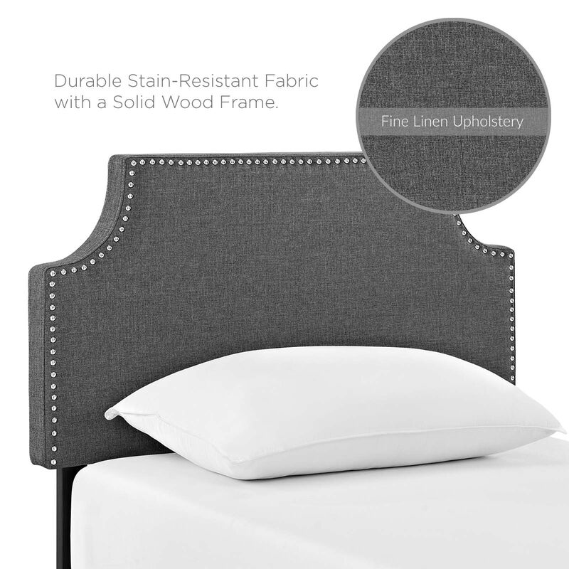 Modway - Laura Twin Upholstered Fabric Headboard Gray image number 5