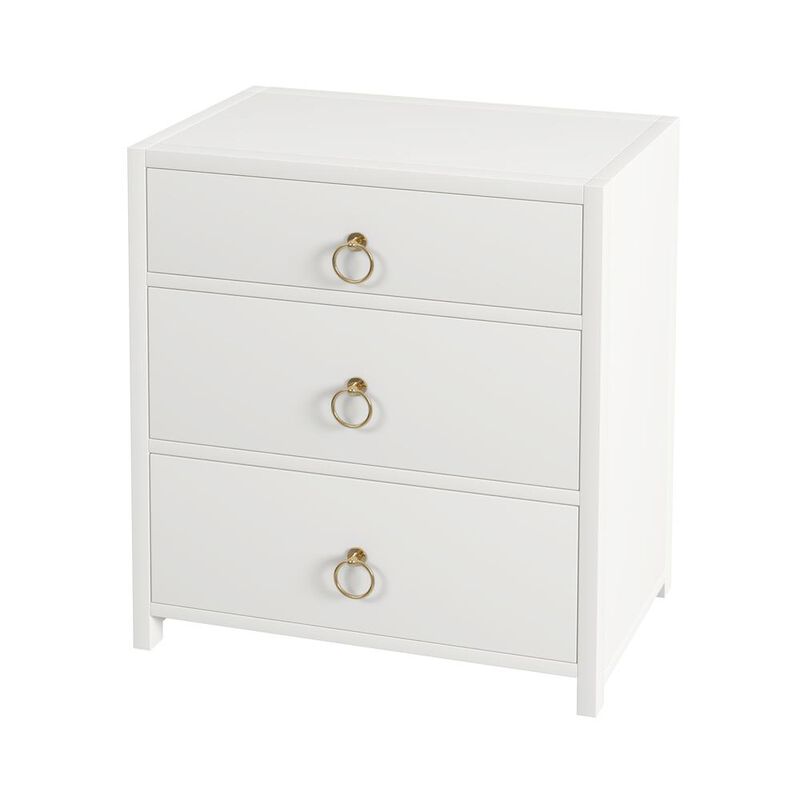 Butler Specialty Company Lark 3 Drawer Nightstand, White