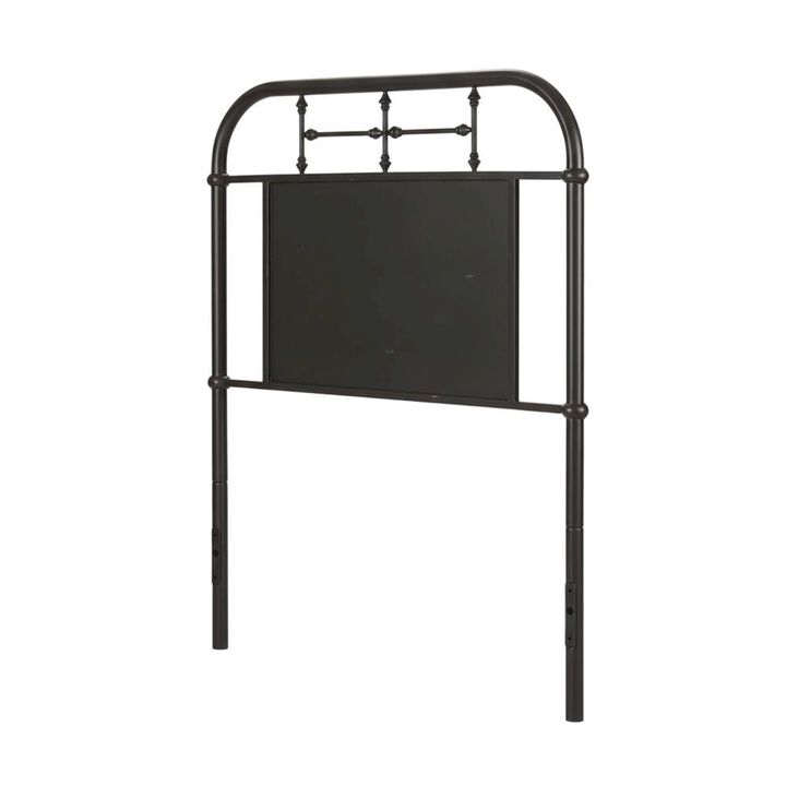Twin Distressed Metal Headboard, Vintage Design, Sturdy Metal Tube Construction