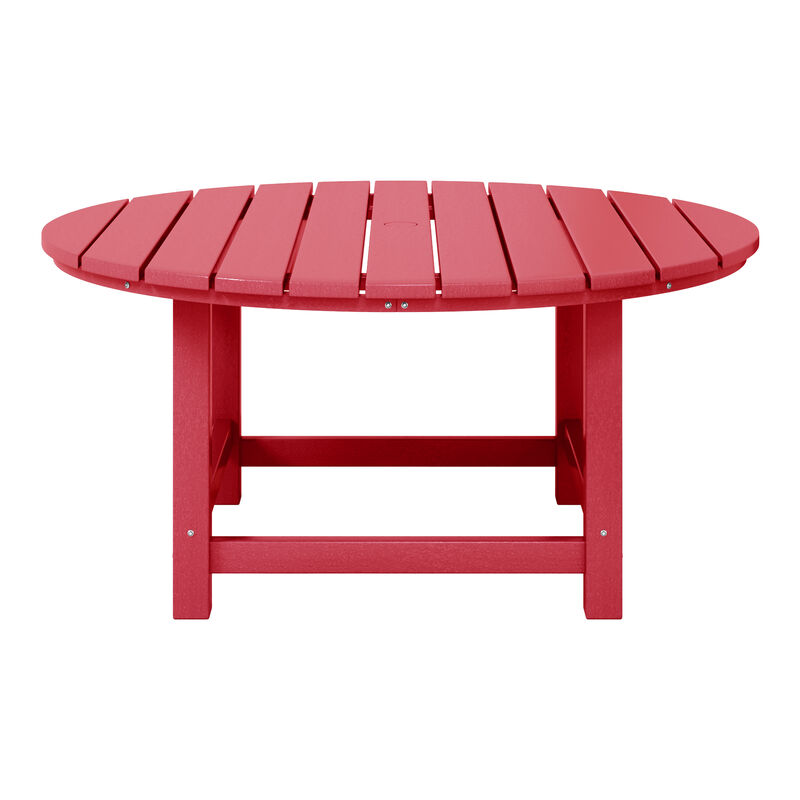 WestinTrends 5-Piece Outdoor Patio HDPE Adirondack Chair With Round Coffee Table Conversation Set image number 2