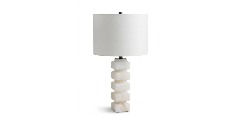 Square Alabaster Lamp image number 0