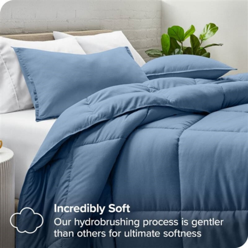 Machine Washable Wrinkle-Free Comforter Set &ndash; Cozy Down Alternative Fill