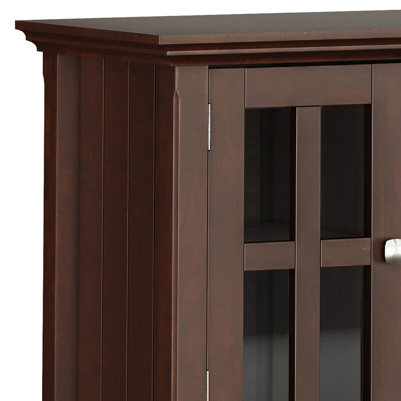 Acadian SOLID WOOD 72 inch Wide Transitional TV Media Stand in Brunette Brown For TVs up to 80 inches