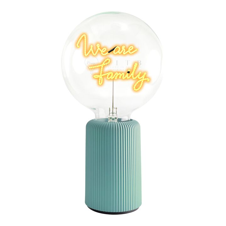 Bulb WE ARE FAMILY Amber with Base Table Lamp PORTABLE Pop