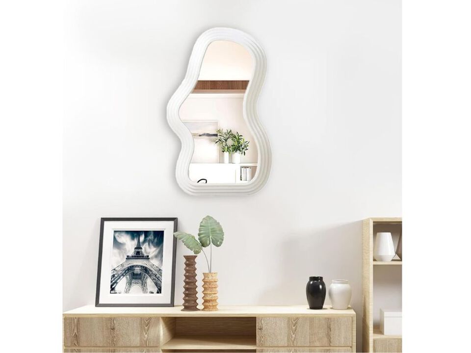 Funerom Gold Shield Mirror &ndash; 11.6x9" Vintage Decorative Wall Accent