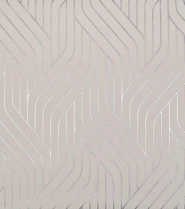 Ebb & Flow White & Silver Wallpaper