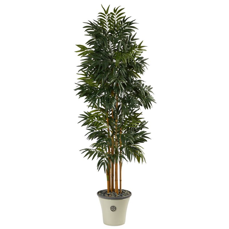 Nearly Natural 6-ft Phoenix Artificial Palm tree in Decorative Planter