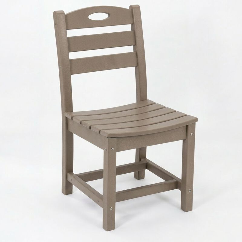 WOW PIONEER Armless Outdoor Patio Dining Side Chairs Set of 2, Compact Space-Saving All-Weather Seating image number 2