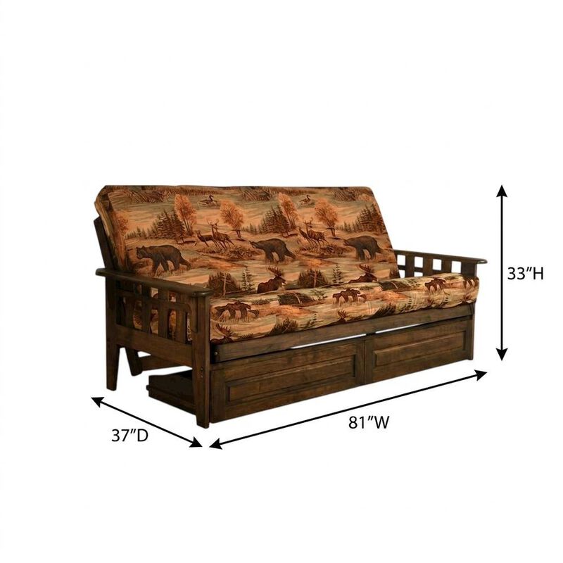 Tucson Frame-Rustic Walnut  Finish-Canadian Mattress-Storage Drawers image number 4