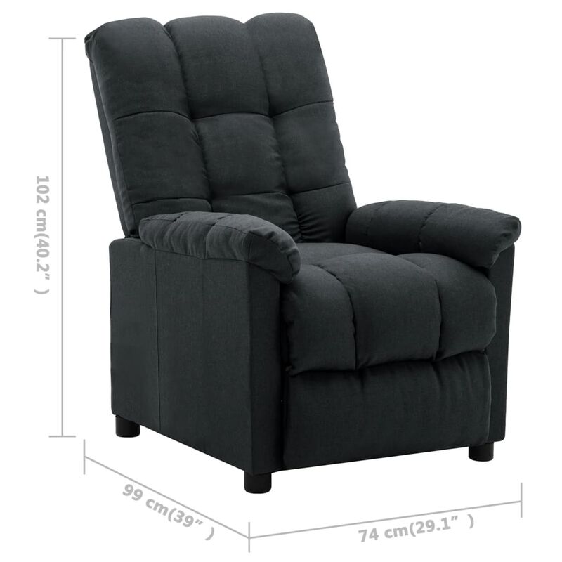 Recliner Dark Gray Fabric