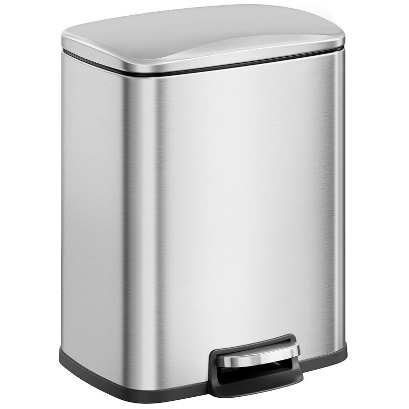 Stainless Steel Trash Can with Soft Close Lid and Removable Liner image number 0
