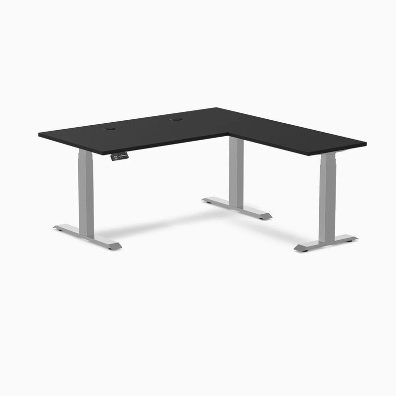 Desky Eco L-Shape Laminate Sit Stand Desk image number 0