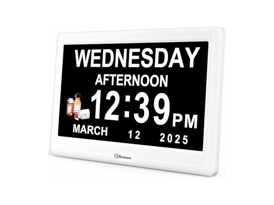 Dementia Digital Alarm Reminders Date Day Wall Clock Home Decor