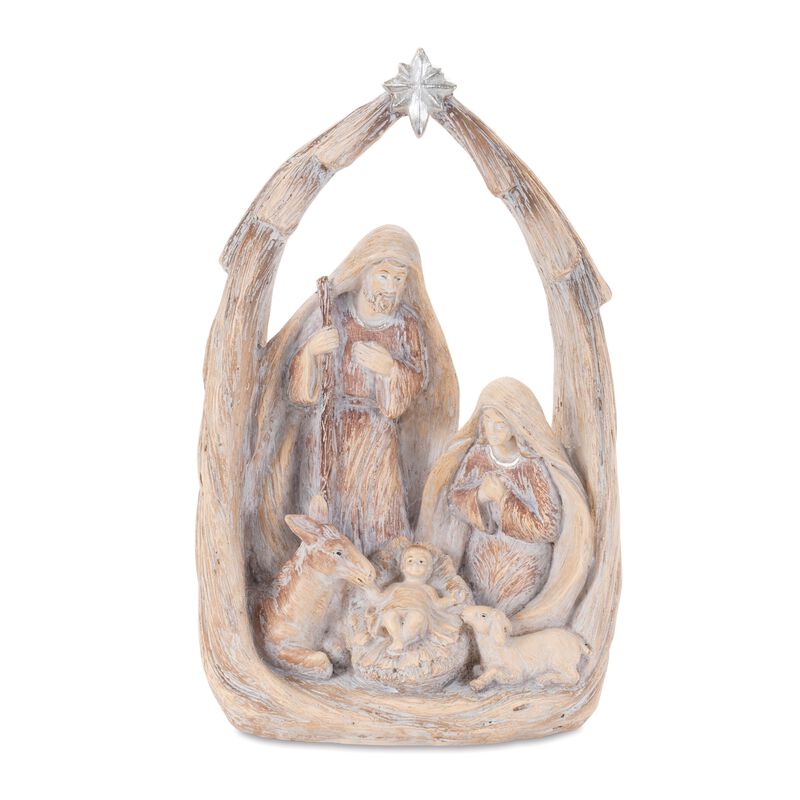 Holy Family Nativity Display – Full Christmas Scene with Religious Figurines for Spiritual Home or Church Decor