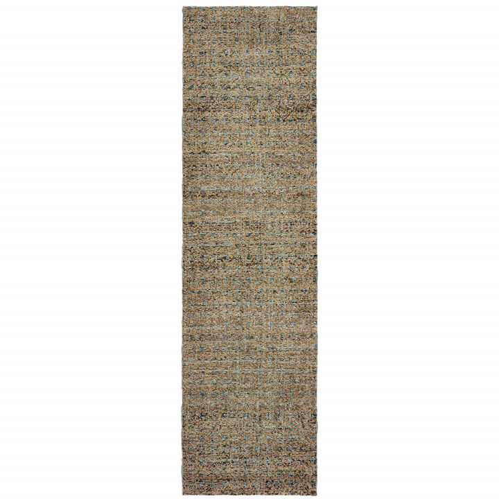 HomeRoots Geometric Distressed Runner Rug