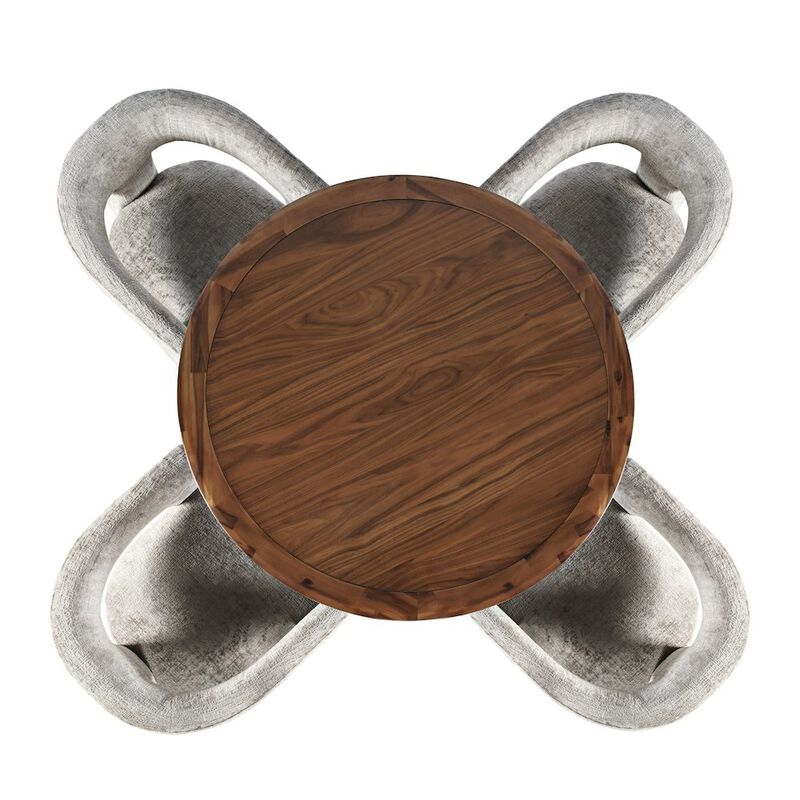 Jofran Luxury Mid-Century Modern Five Piece Counter Height Dining Set