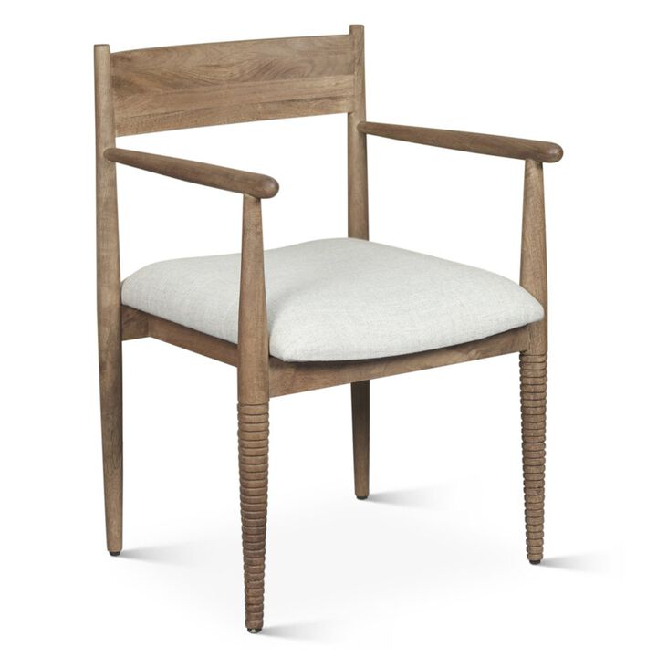 World Interiors Provence 22" Upholstered Dining Chair in Brown