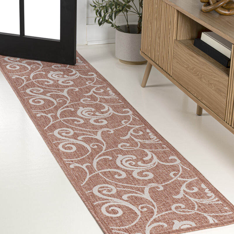 Maribel Traditional Classic All-Over Scroll Indoor/Outdoor Area Rug