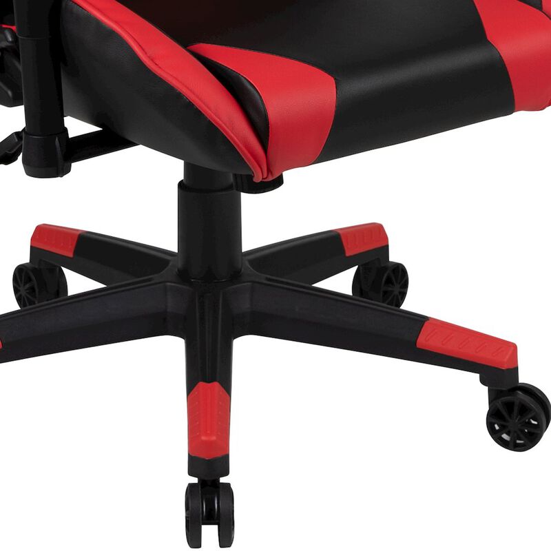 Flash Furniture Red Gaming Desk and Red/Black Reclining Gaming Chair Set image number 9