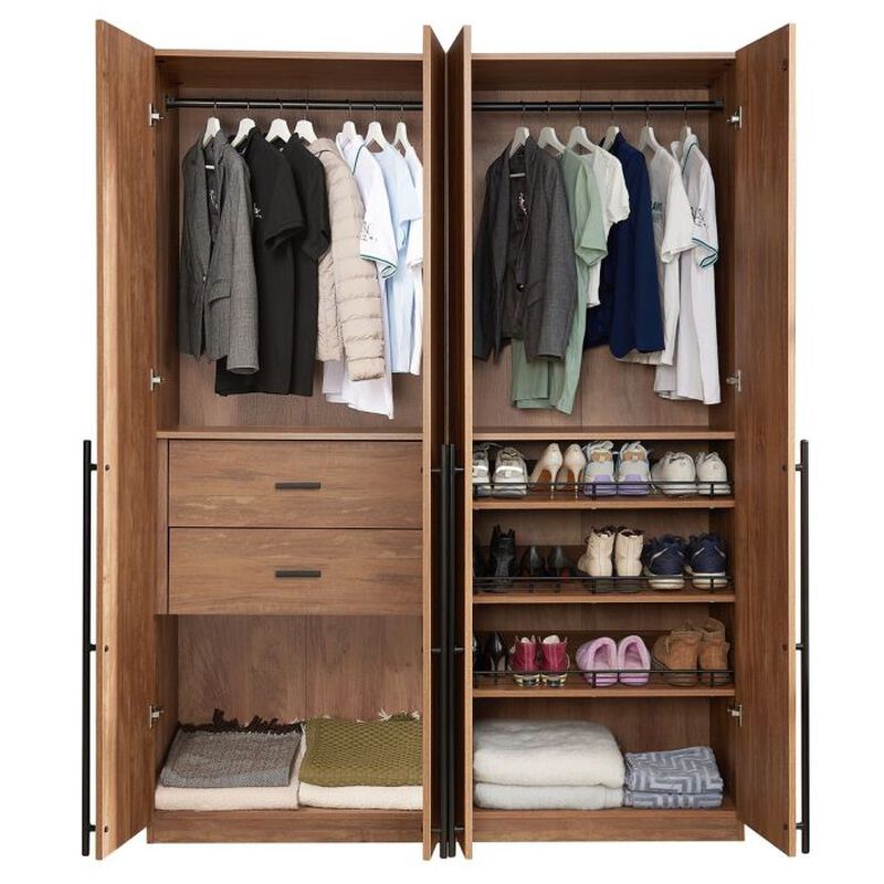 Lee Module Wardrobe in Brown (Set of 2)