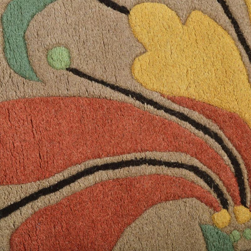 RUGSOTIC CARPETS HAND TUFTED WOOL ECO-FRIENDLY AREA RUGS  - Rectangle Shape, Size, Floral Modern Design, High Pile Thick Handmade Anti Skid Area Rugs for Living Room, Bed Room (K00219) image number 3