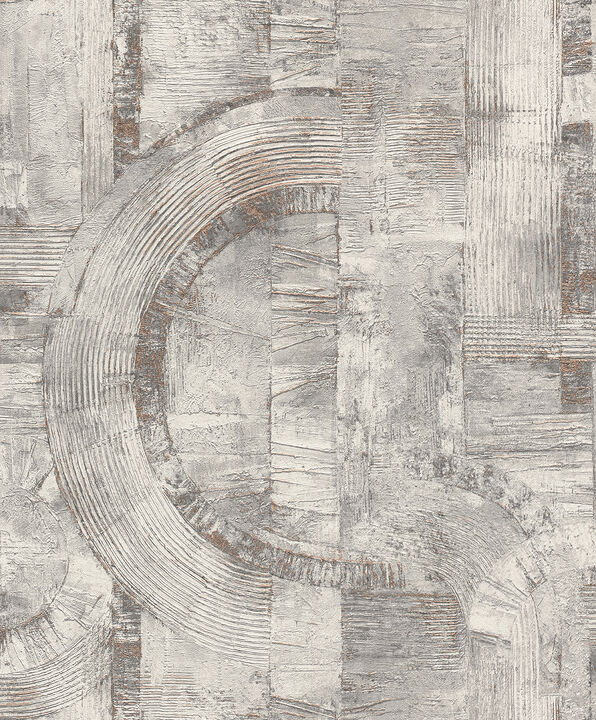 Abe Light Grey Geo Wallpaper